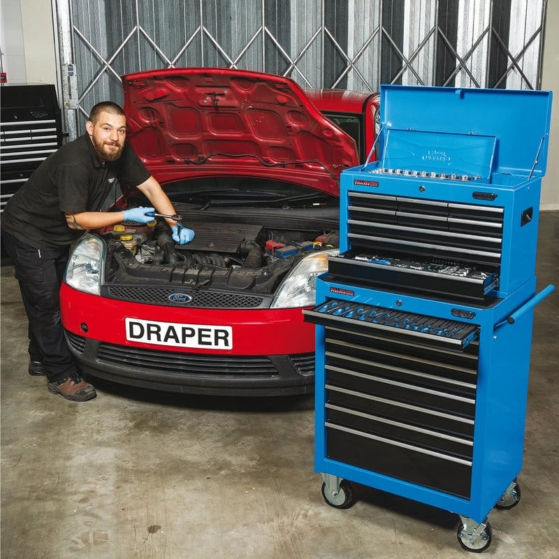 Draper Roller Tool Cabinet 9 Drawer 26" Blue