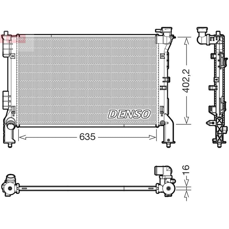 Denso Engine Radiator DRM43012