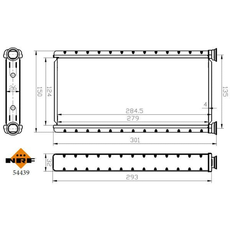 NRF Heater Matrix Core Heat Exchanger 54439