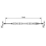 Bosch Handbrake Cable Right Rear 1 987 482 541