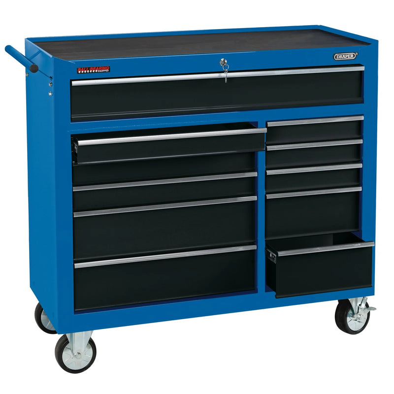 Draper Roller Tool Cabinet, 11 Drawer, Heavy-Duty Steel Construction