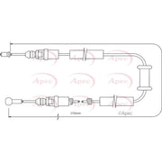 Apec Handbrake Cable Left Rear CAB1479