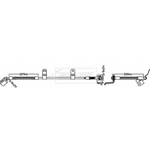 Borg & Beck Brake Hydraulic Hose Line Rear Left BBH8013