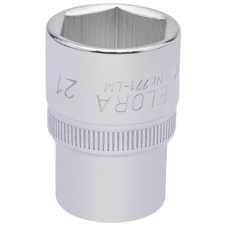 Elora Hexagon Socket, 1/2" Sq. Dr. - Multiple Length Options