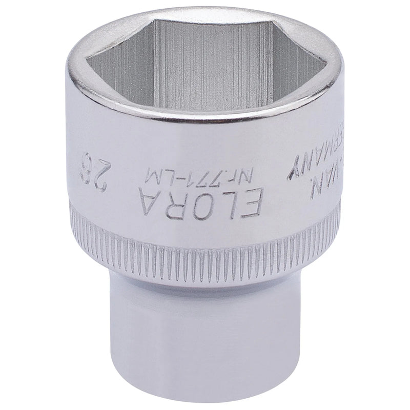 Elora Hexagon Socket, 1/2" Sq. Dr. - Multiple Length Options
