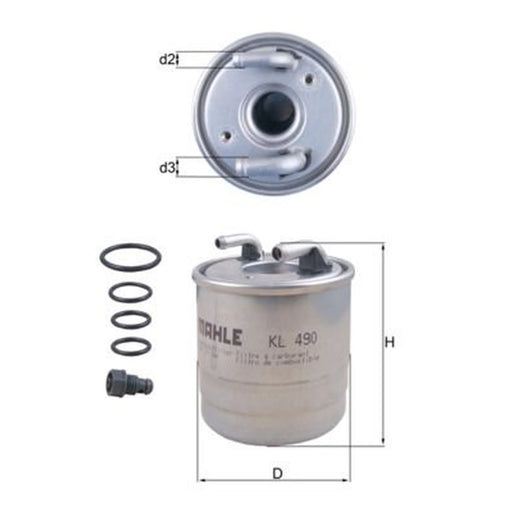 Mahle Fuel Filter Element KL 490D