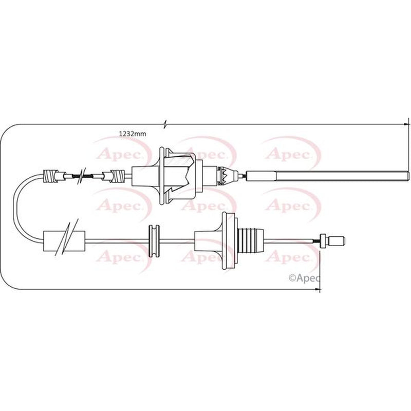 Apec Clutch Control Cable Pull CAB5006
