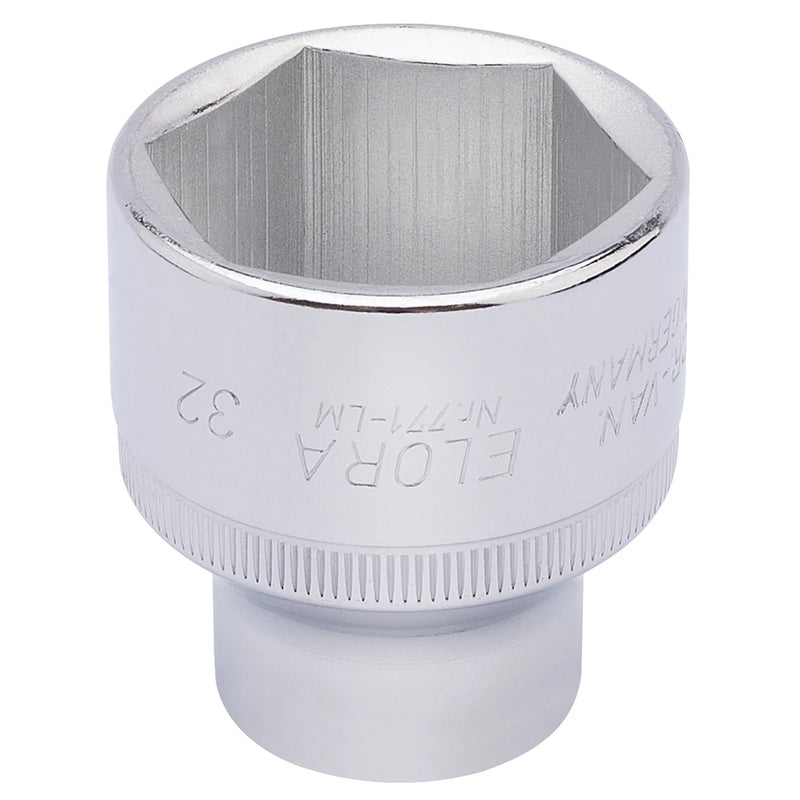 Elora Hexagon Socket, 1/2" Sq. Dr. - Multiple Length Options