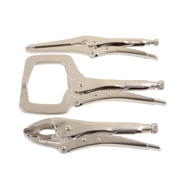 Laser Tools Locking Grip Wrench & Clamp Set 3pc - PL
