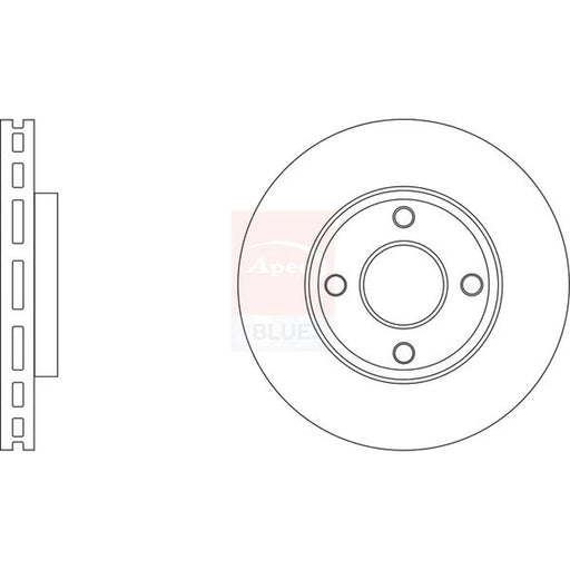 Apec 2 x Vented Front Brake Discs SDK6948