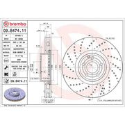 Brembo 2 x Perforated/Vented Front Brake Discs 09.B474.11