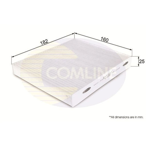 Comline Cabin Air Filter (Pollen Filter) EKF307