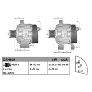 Denso Car Alternator 12V DAN509