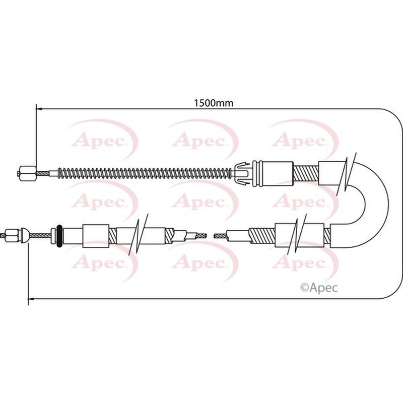 Apec Handbrake Cable Right Rear CAB1075