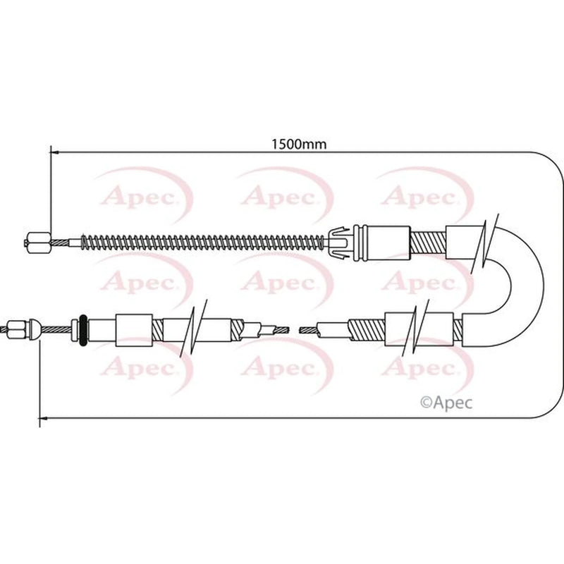 Apec Handbrake Cable Right Rear CAB1075