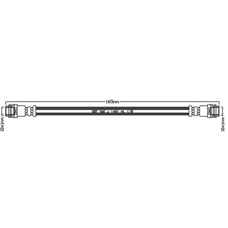 Abtex Brake Hydraulic Hose Line Rear ABH1009