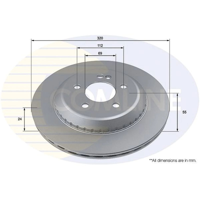 Comline 2 x Rear Brake Discs ADC4088V