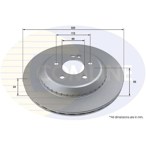 Comline 2 x Rear Brake Discs ADC4088V