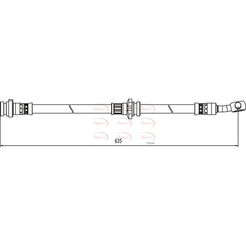 Apec Brake Hydraulic Hose Line Front Left HOS4056