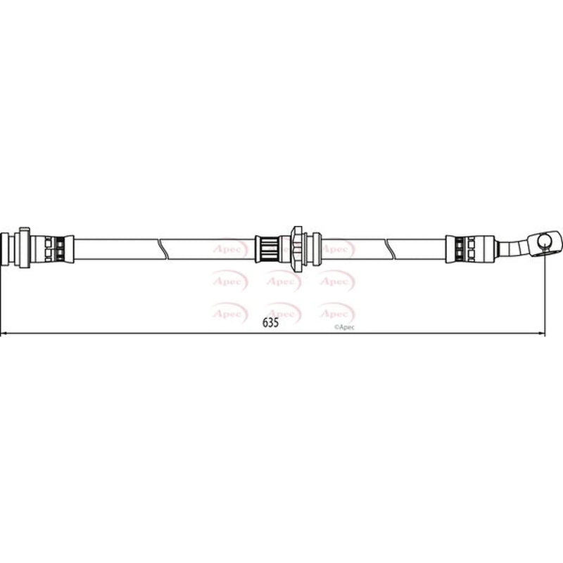 Apec Brake Hydraulic Hose Line Front Left HOS4056