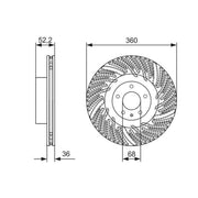 Bosch 2 x Vented Front Brake Discs 0 986 479 D29
