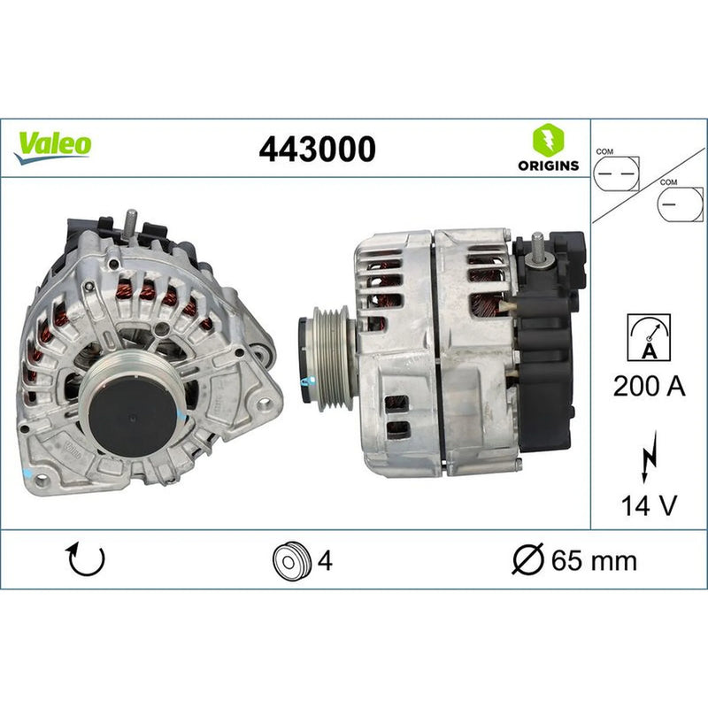 Valeo Car Alternator 12V 443000