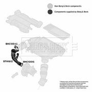 Borg & Beck Air Filter Intake Hose Plastic BTH1612