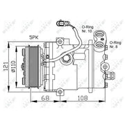 NRF Air Conditioning Compressor 32197