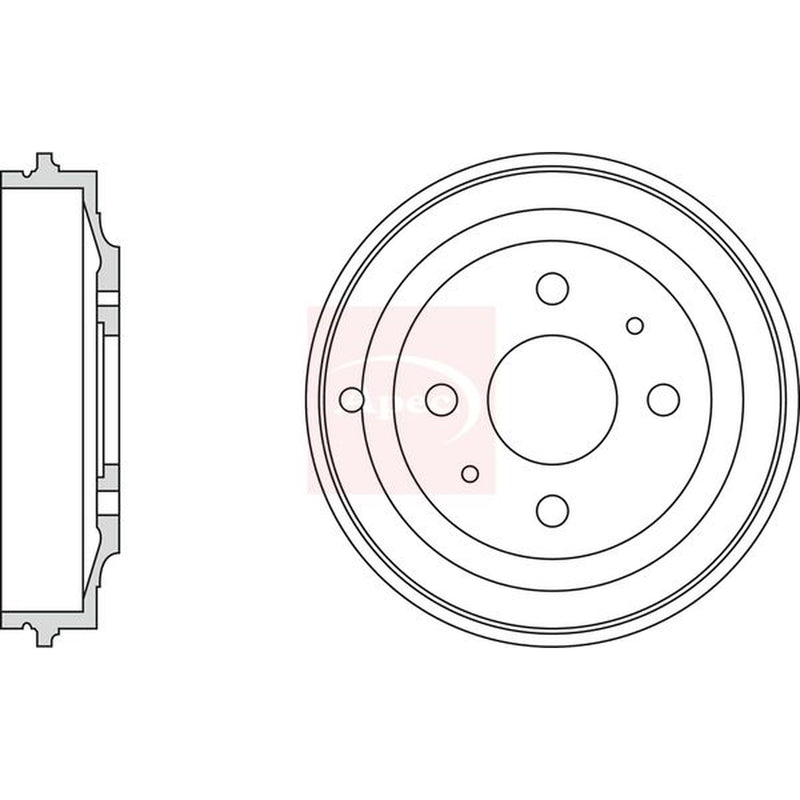 Apec Brake Drum Assembly Rear DRM9147