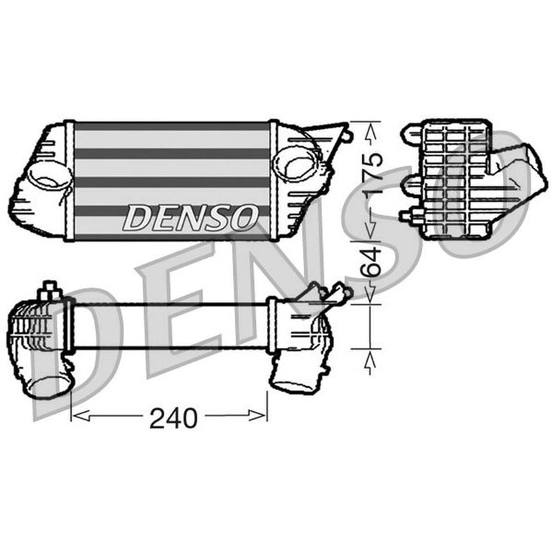 Denso Intercooler (Charge Air Cooler) DIT09120