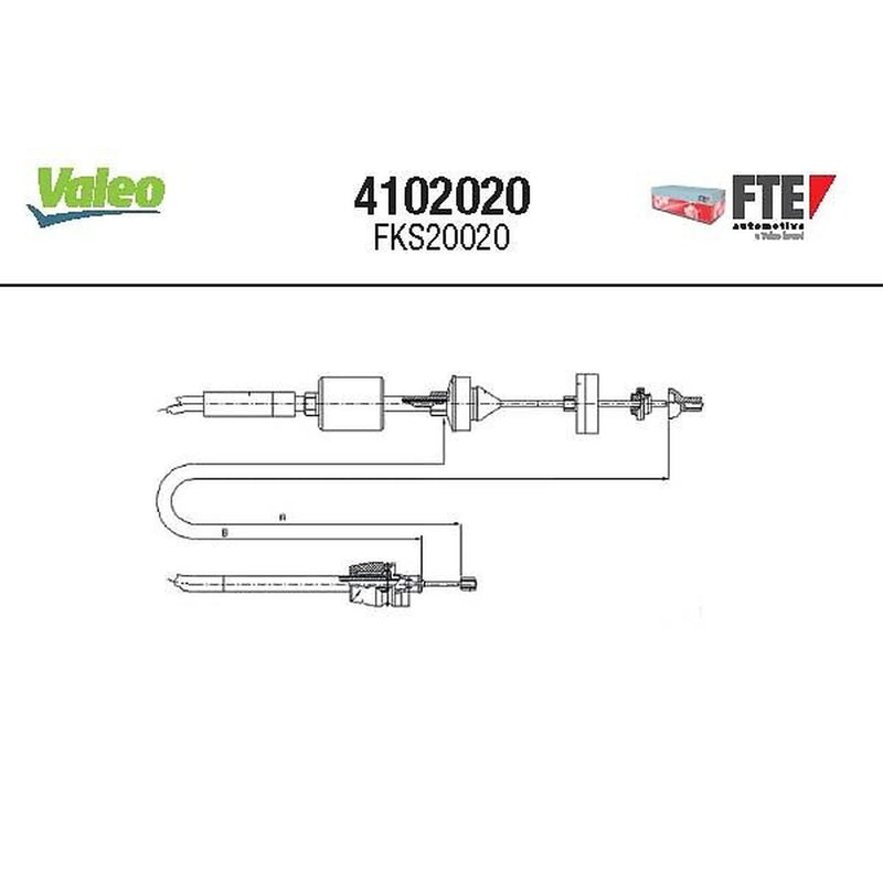 Valeo Clutch Control Cable Pull 4102020
