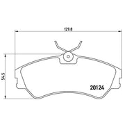 Brembo 4 x Front Brake Pad Set P85028
