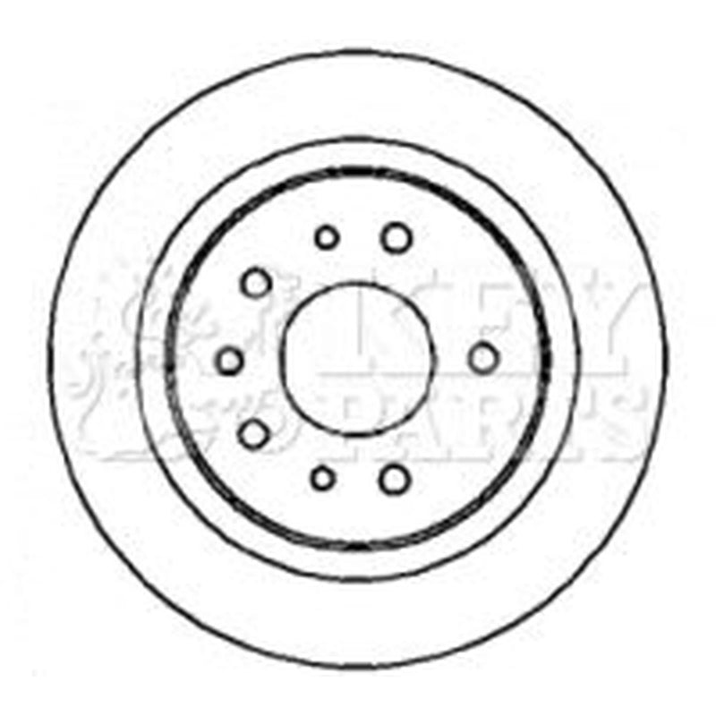 Key Parts 2 x Solid Rear Brake Discs KBD4319