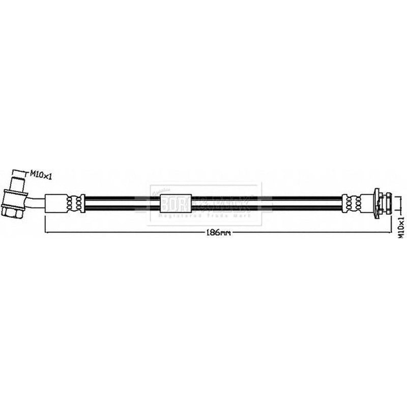 Borg & Beck Brake Hydraulic Hose Line Rear BBH8542