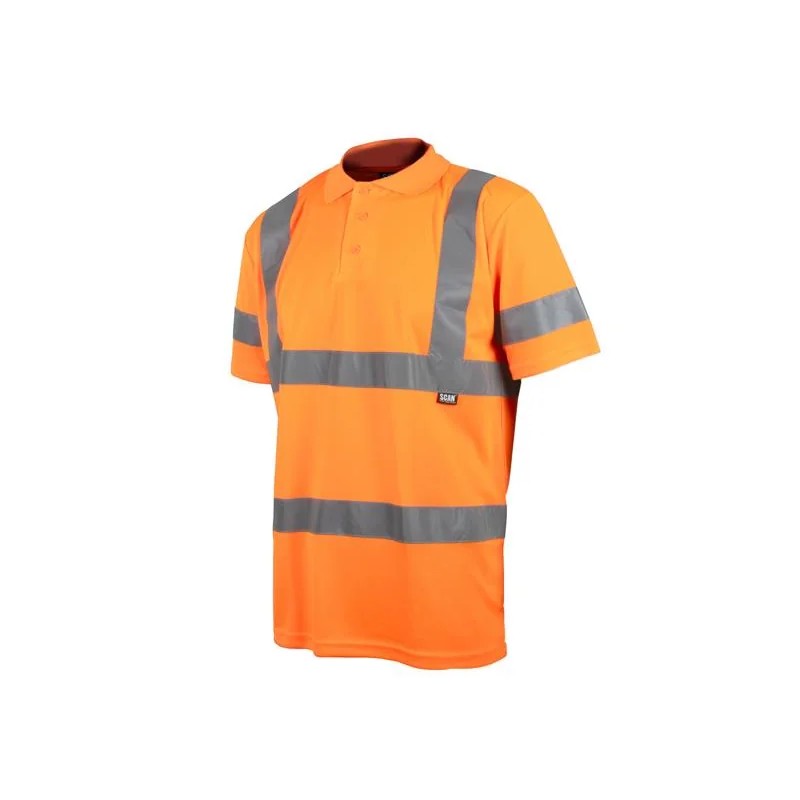 Scan Hi-Vis Orange Polo Shirt - L (42in) - SFTE04-O