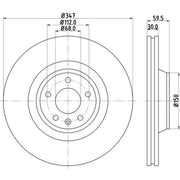 DON 2 x Front Brake Discs PCD11611