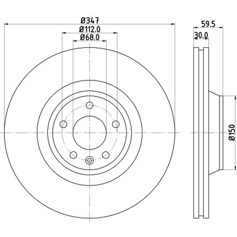 DON 2 x Front Brake Discs PCD11611