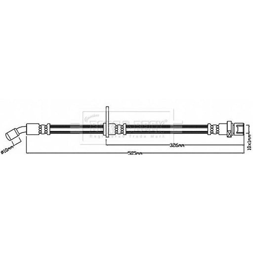 Borg & Beck Brake Hydraulic Hose Line Front Left BBH8260