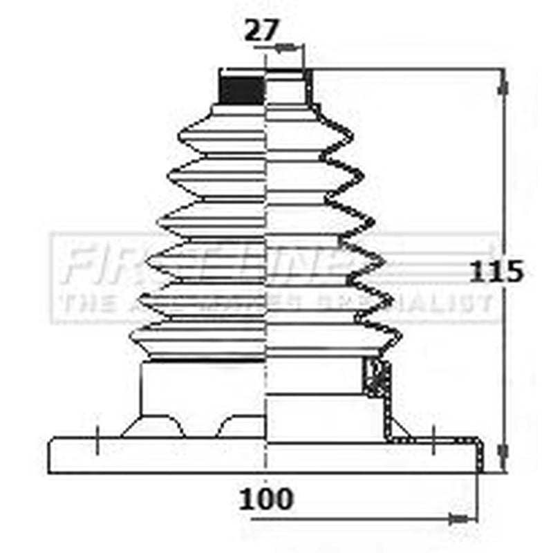 First Line Drive Shaft Bellow Kit Front Left Thermoplast FCB6134