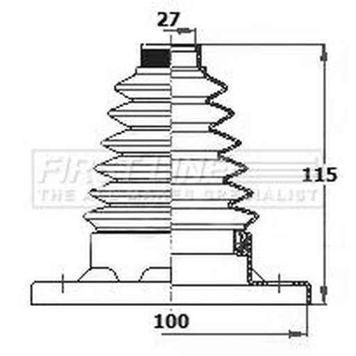 First Line Drive Shaft Bellow Kit Front Left Thermoplast FCB6134
