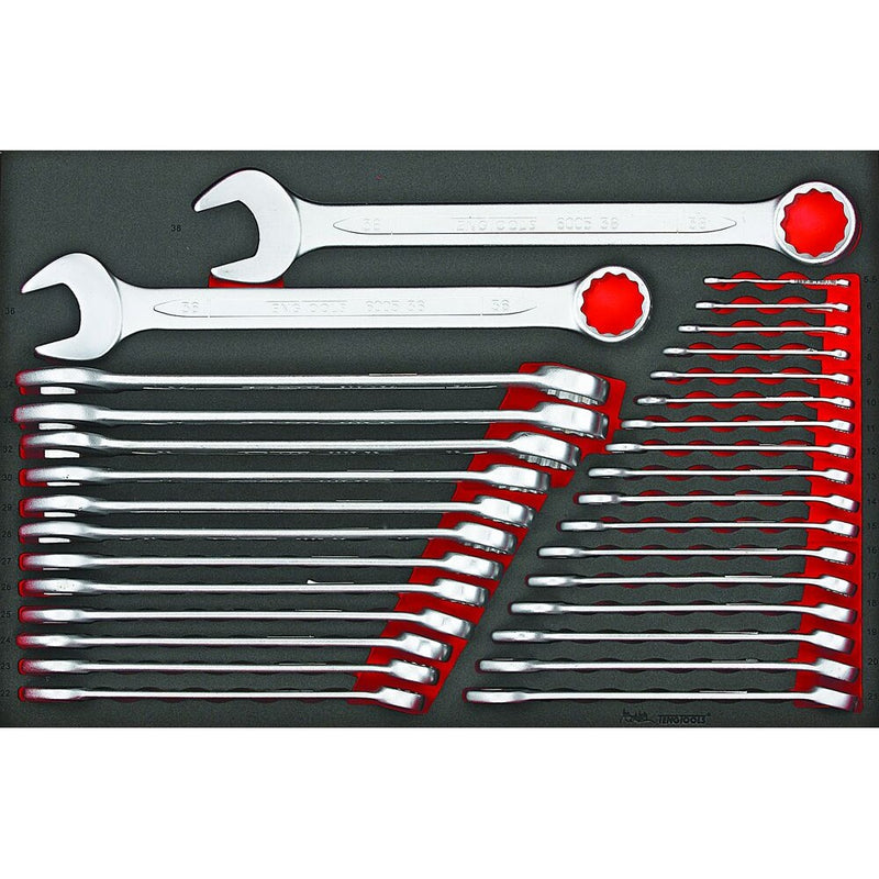 Teng Tools Spanner Set FOAM4X4 31 Pieces CrV