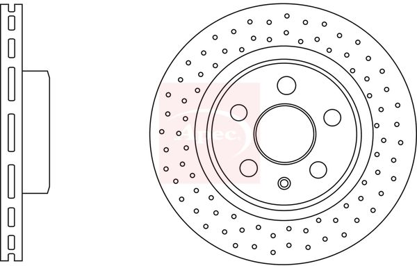 Apec 2 x Brake Disc Set Perforated/Vented