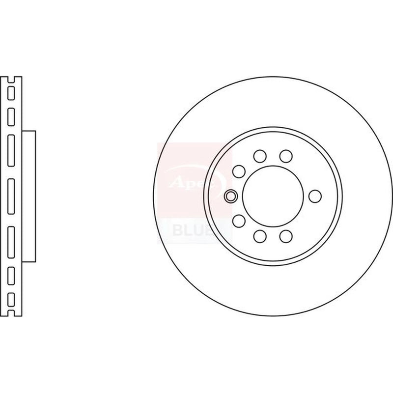 Apec 2 x Vented Front Brake Discs SDK6028