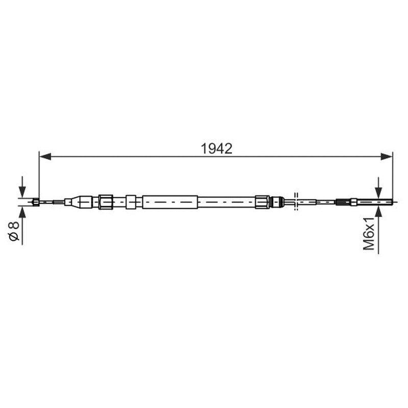Bosch Handbrake Cable Right Rear 1 987 477 820