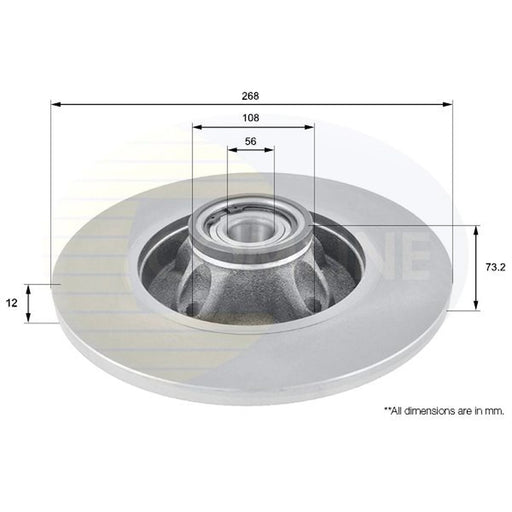 Comline 2 x Solid Rear Brake Discs ADC3011