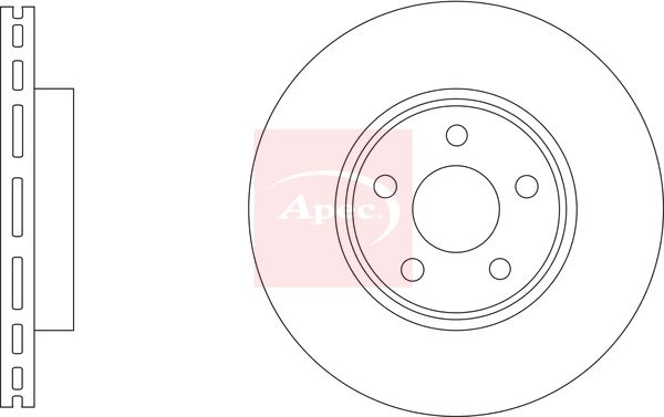 Apec 2 x Brake Disc Set Vented