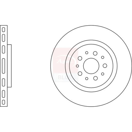 Apec 2 x Vented Front Brake Discs SDK6706