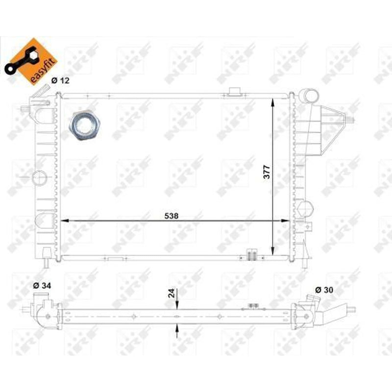 NRF Engine Radiator 503508