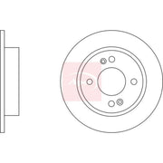 Apec 2 x Solid Rear Brake Discs DSK3216
