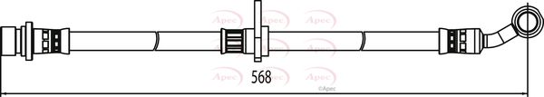 Apec Brake Hydraulic Hose Line Front Left